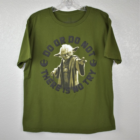 Disney Other - Disney Star Wars Yoda Do or Do Not Green T-Shirt M